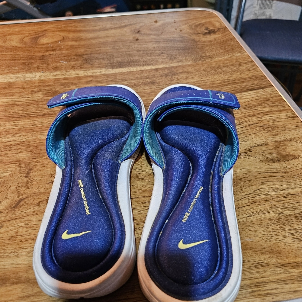 ❤️ GUC Nike Navy Blue Slide Sandals Size 12 - Picture 3 of 10